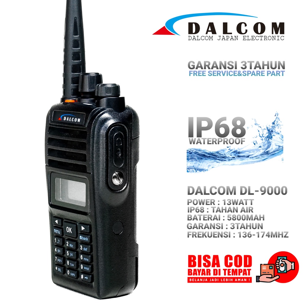 HT DALCOM JAPAN DL-9000 VHF 136 - 174 MHZ IP68 WATERPROOF