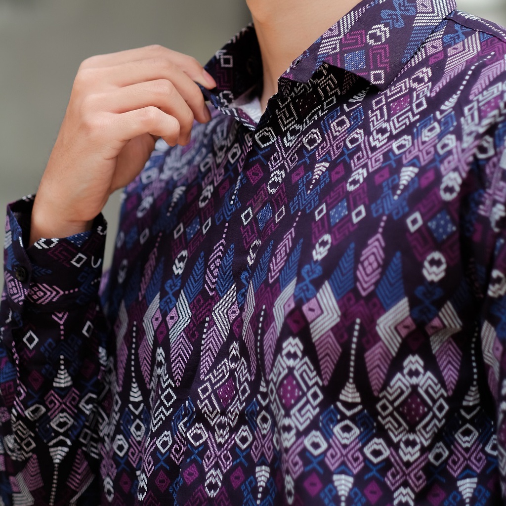 KEMEJA BATIK LONG SONGKET TORPEDO M L-3XL MURAH