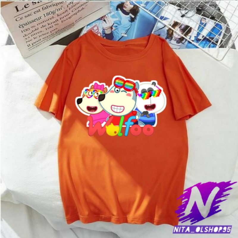 baju anak wolfoo kaos wolfoo luci dan Pando