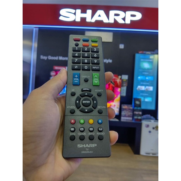 Remote Tv Sharp Original Asli 100% GB353WJSA Pengganti GB291WJSA GB225WJSA