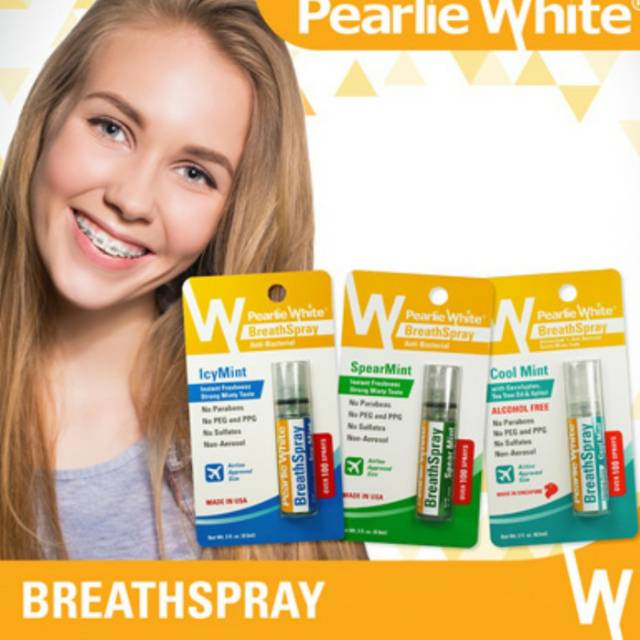 Breath Spray Pearlie White Spray Antiseptik Mulut