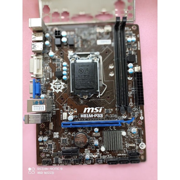mobo MSI SOCKET LGA 1150 H81M-P33 DDR3 ONBOARD VGA DVI USB3