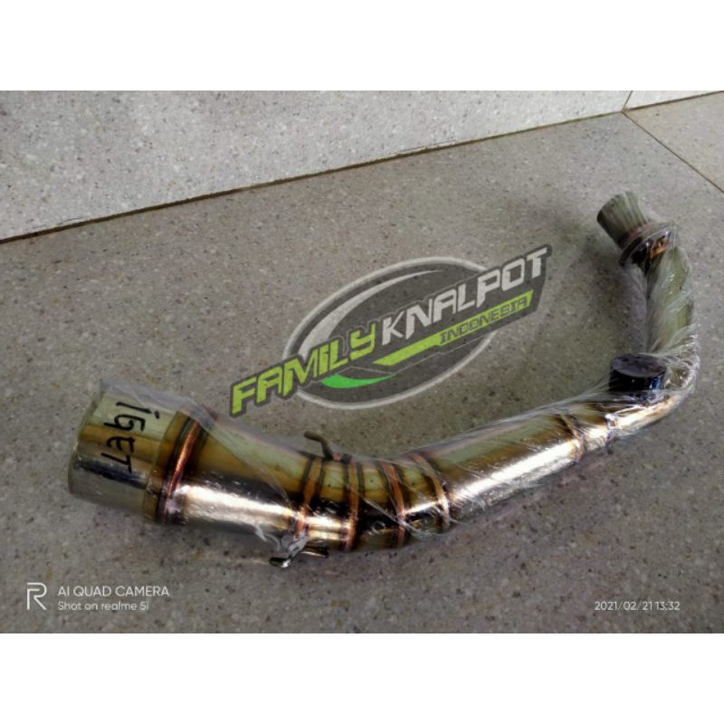 Leheran knalpot racing motor VESPA MATIC IGET,diameter inlet 50mm.