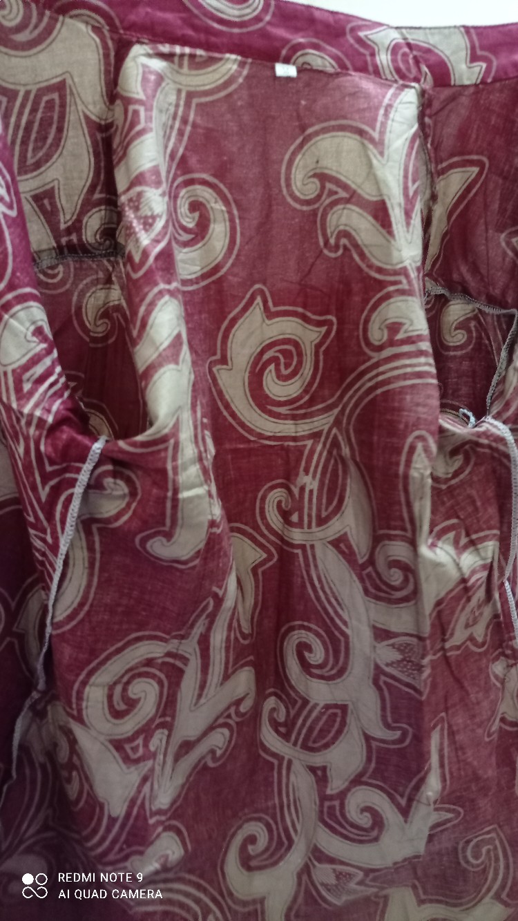 Blouse Batik Wanita Motif Kawung Biru