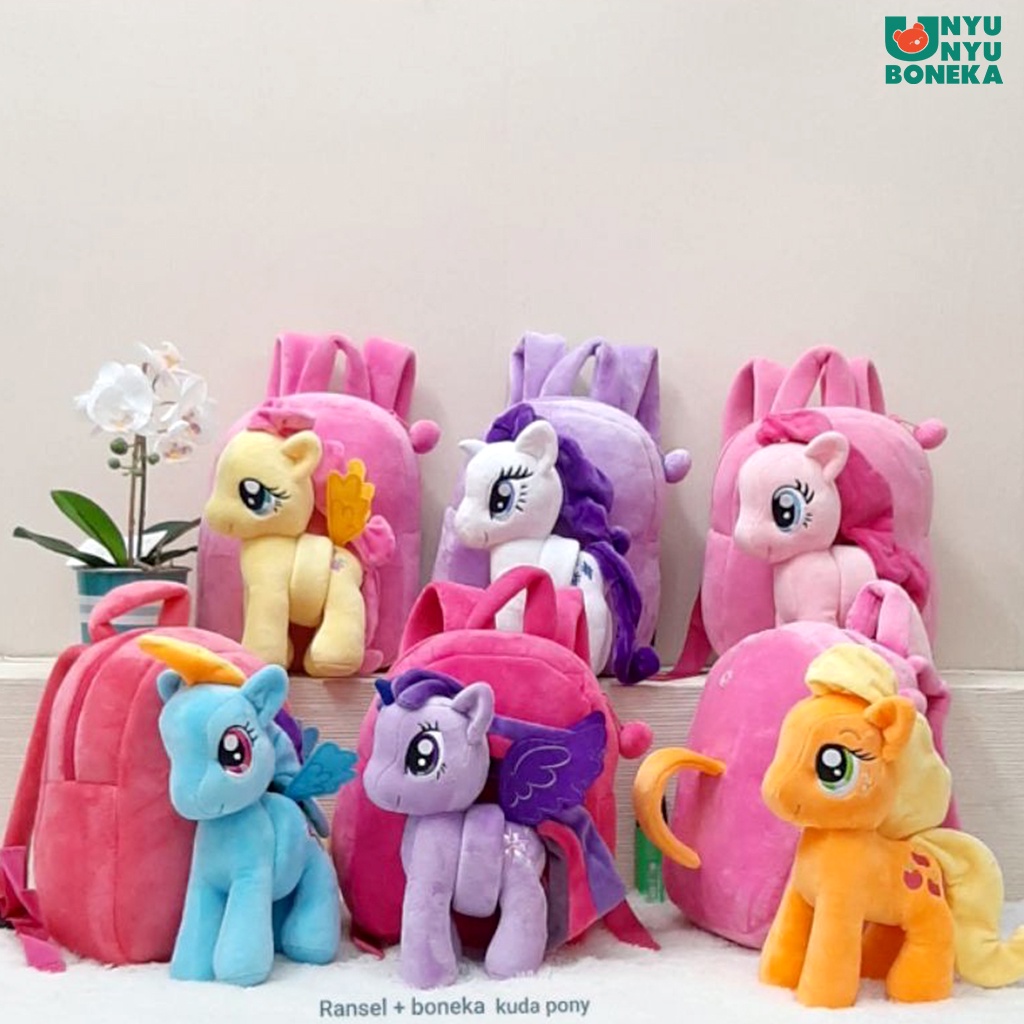 tas ransel + boneka kuda pony my ransel Anak sekolah paud kado uitah baby