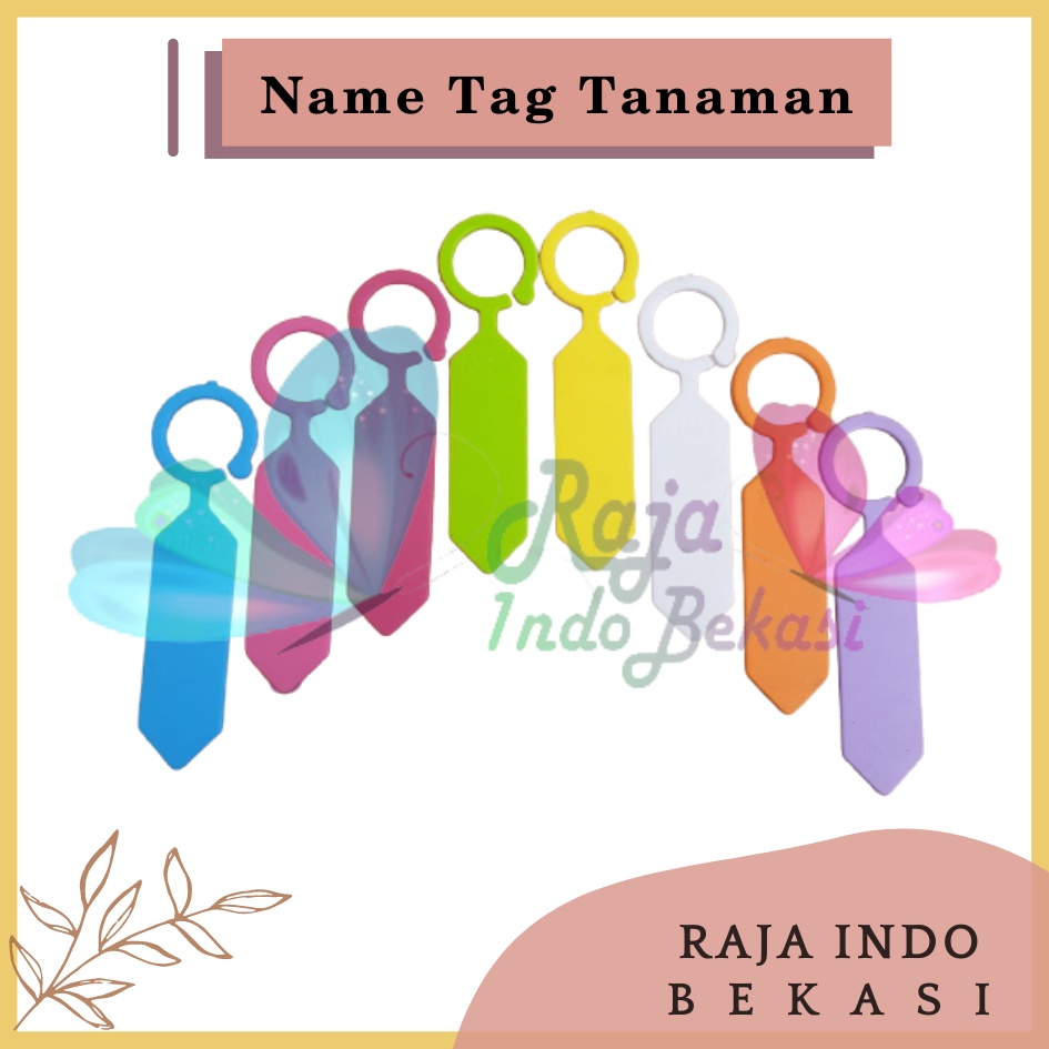 Rajaindobekasi Name Tag Tanaman Nkt Warna Warni Name Tag Bahan Tebal Penanda Label Name Tag Tanaman Anti Air Hias Plant Label Marker Semai Benih Bibit Label - Isi 20pcs