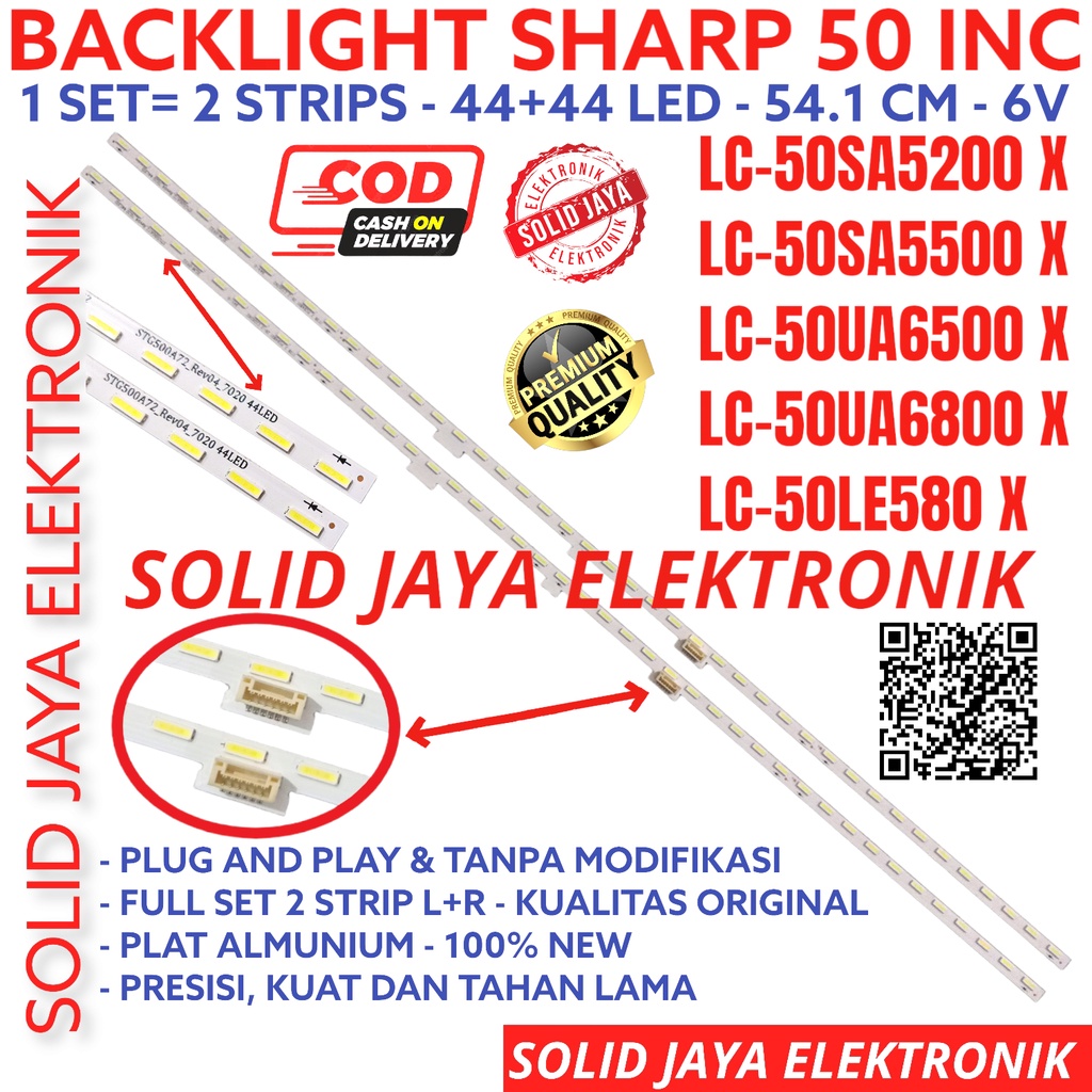 BACKLIGHT TV LED SHARP 50 INC 50SA5200 50SA5500 50UA6500 50UA6800 50LE580 LC50SA5200 LC50SA5500 LC50