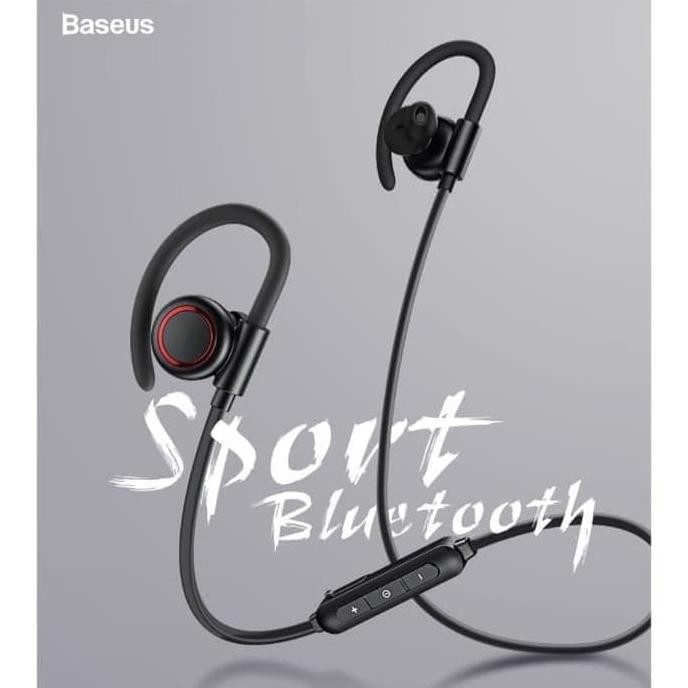 ORIGINAL BASEUS S17 WIRELESS SPORT BLUETOOTH 5.0 EARPHONE HEADSET - Hitam