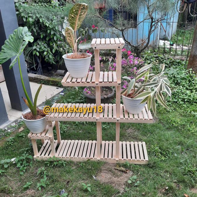 Jual Rak Tanaman Kayu Rak Bunga Mk Lapaklarismanisnis Shopee Indonesia