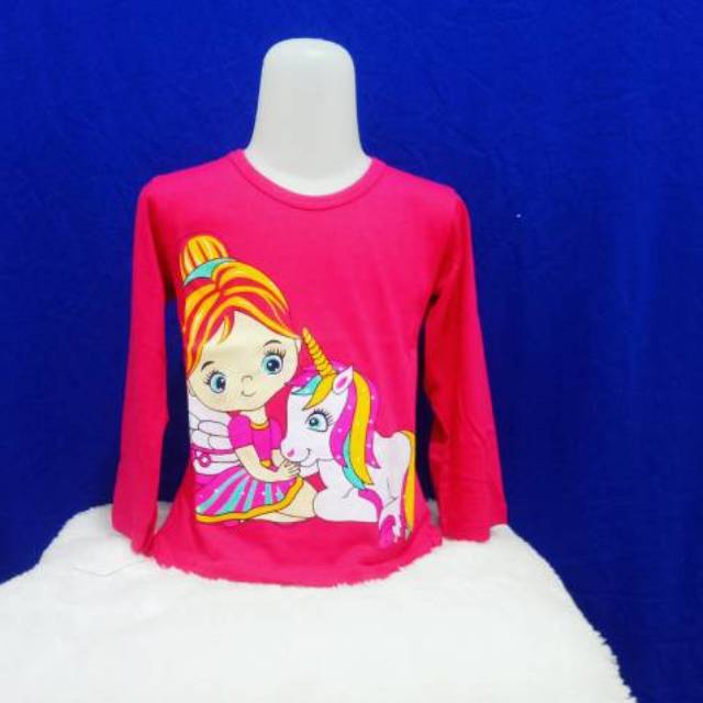  Kaos  anak  lengan panjang girl unicorn  Shopee Indonesia