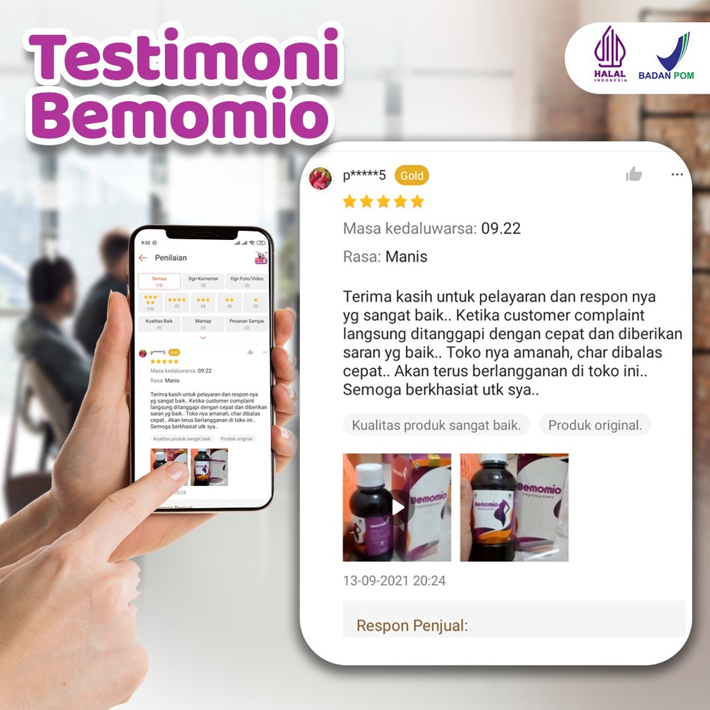 Bemomio -  Multivitamin Madu  Meningkatkan Kesuburan Kandungan 3x Lebih Cepat Hamil & Lancarkan Siklus Haid-6