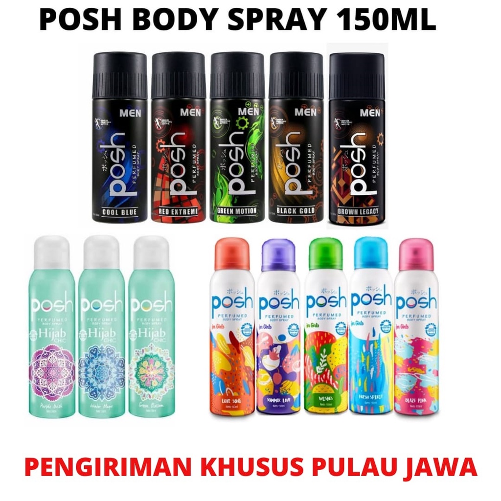 POSH MEN / Women Girls Body Spray Perfumed Cologne 150ml 150 ml / Deodorant Roll On 50ml 50 ml