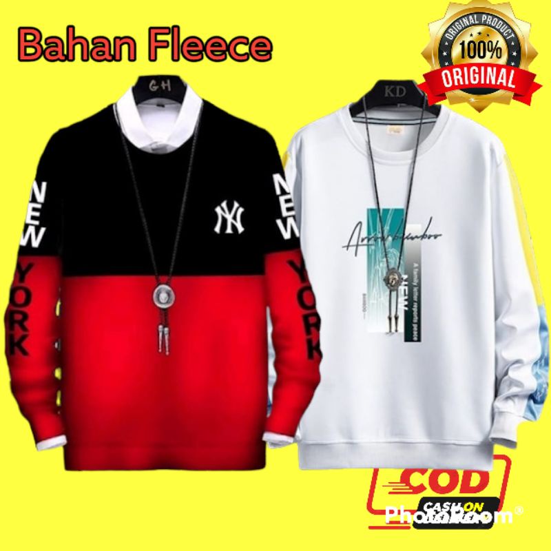 sweater distro pria crewneck jaket murah grosir fashion cowok semarang