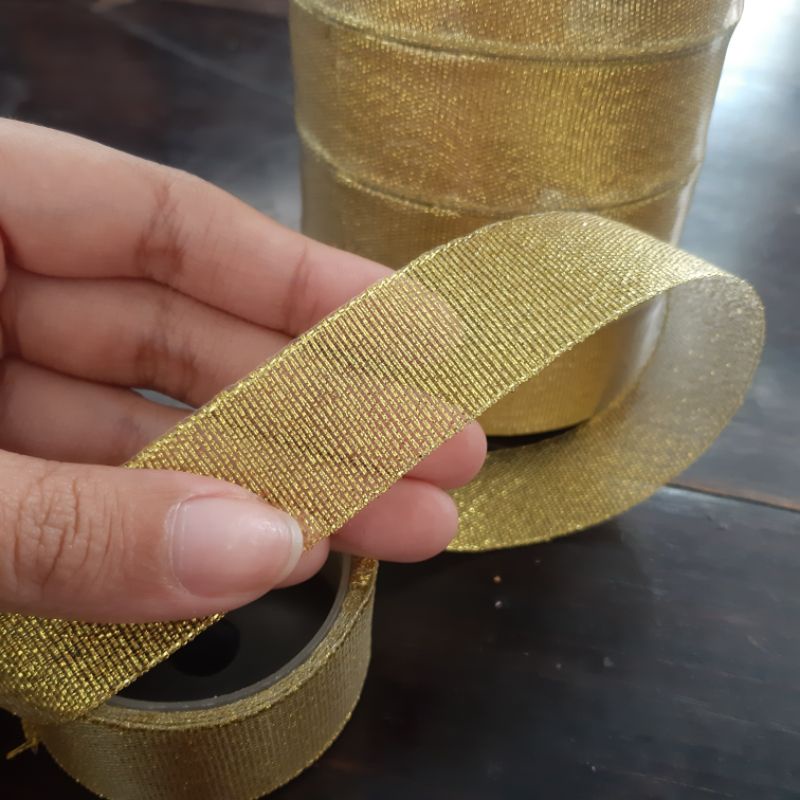 

1 ROLL Pita Emas Glitter 2.5cm