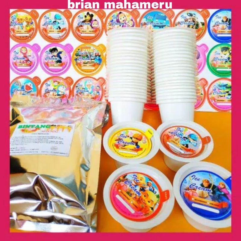

Paket Bubuk Es Krim Murah 200gram 50 cup/ Paket Usaha Es Krim Lengkap/ Paket Usaha Ice Cream 200gram