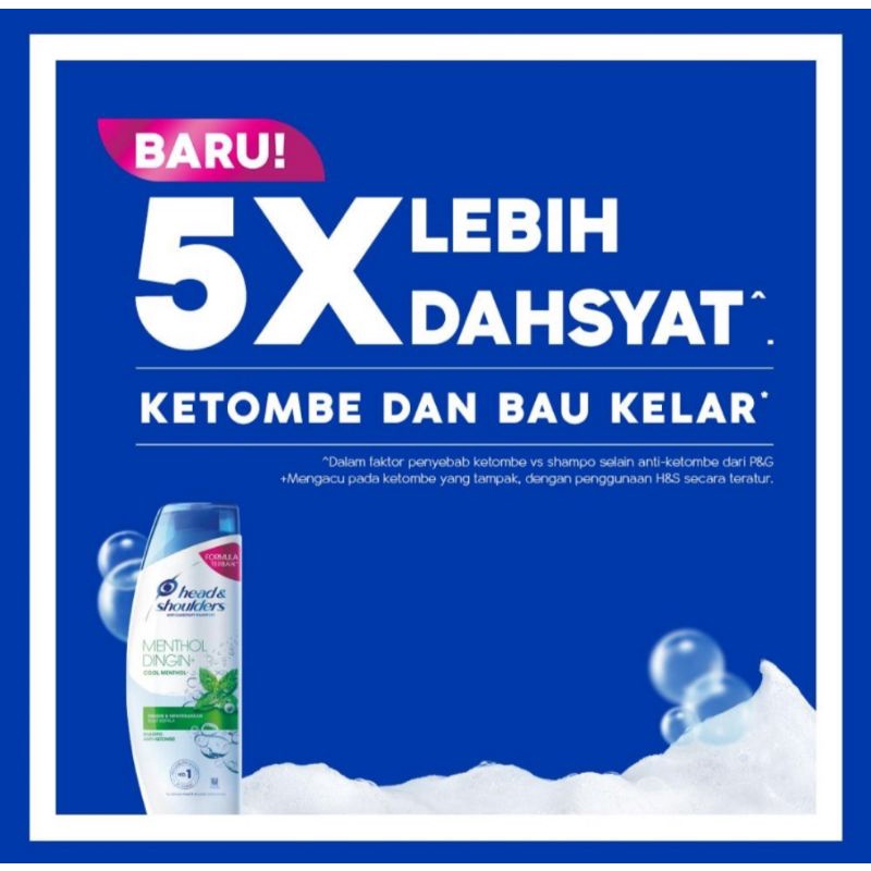 850ml HEAD &amp; SHOULDERS SHAMPOO MENTHOL DINGIN ANTI KETOMBE 400ML SHAMPO