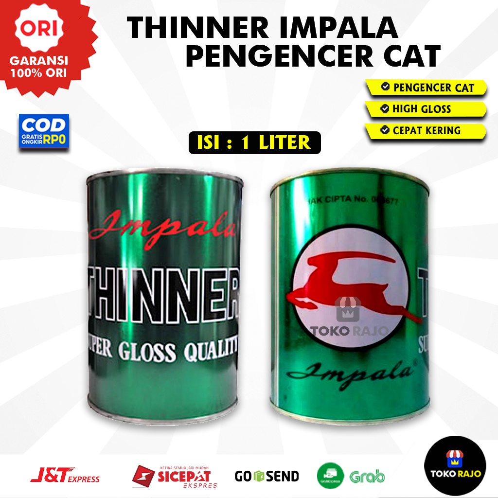 Jual Thinner Thiner Impala Pengencer Cat Minyak Besi Kayu Tiner Impala 1 Liter Indonesiashopee 0099