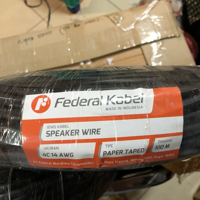 1 roll kabel speaker federal kabel isi 4 x 2.5 tipe 4c 14 awg