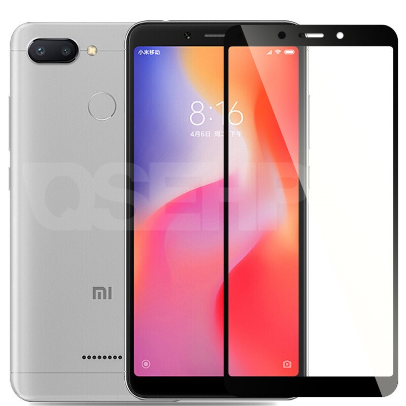 PROMO Tempered Glass XIAOMI Redmi 6, Redmi 6A, Redmi 6 Pro NEW TG Layar FULL COVER BLACK