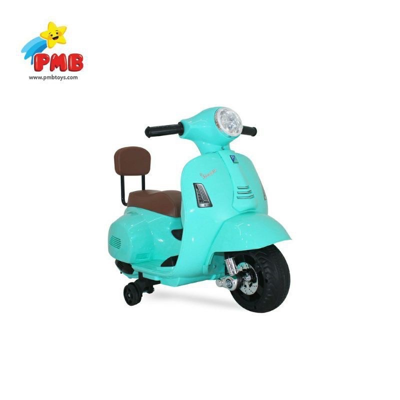 Mainan Anak Motor Aki Murah Vespa Vintage Classic Lisensi Original Pmb 788-hijau