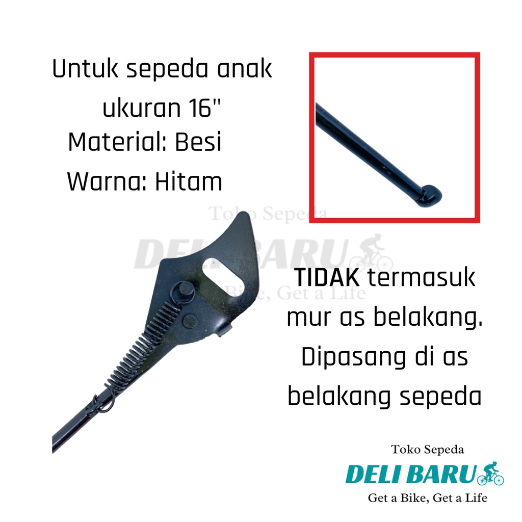 Standar samping sepeda anak ukuran 16 inch