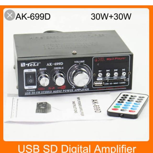 Amplifier mini BT-699D FM-USB-SD-BLUETOOTH AC /DC