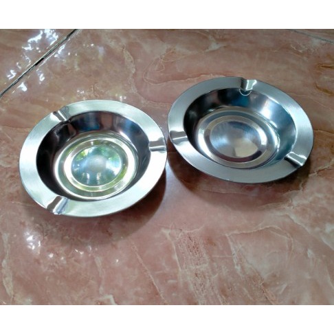 Asbak Tempat Abu Rokok Roko Stainless Steel BULAT