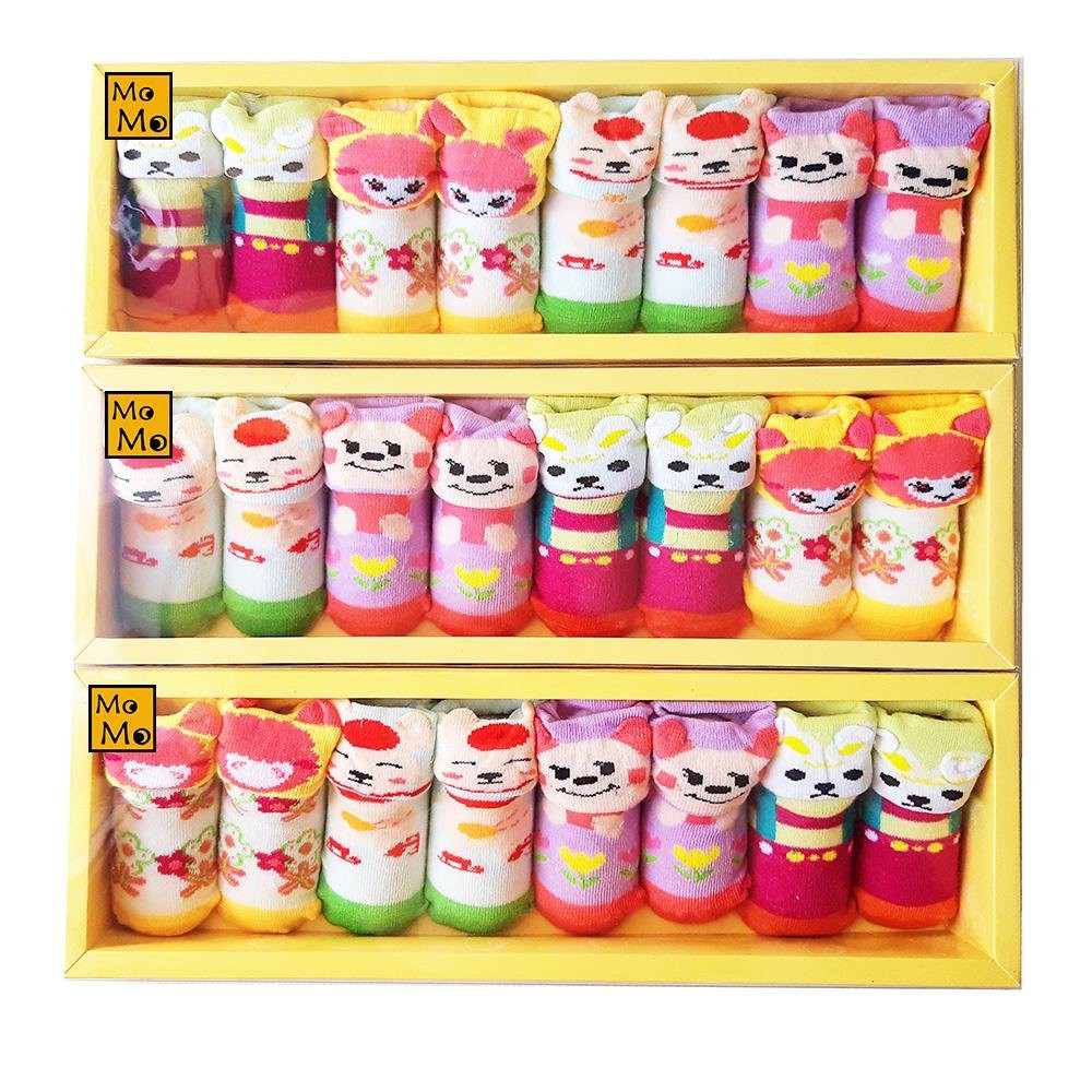 (4PCS) BEST SELLER!! PINGO KAOS KAKI BAYI BONEKA ISI 4 - KAOS KAKI BAYI MURAH