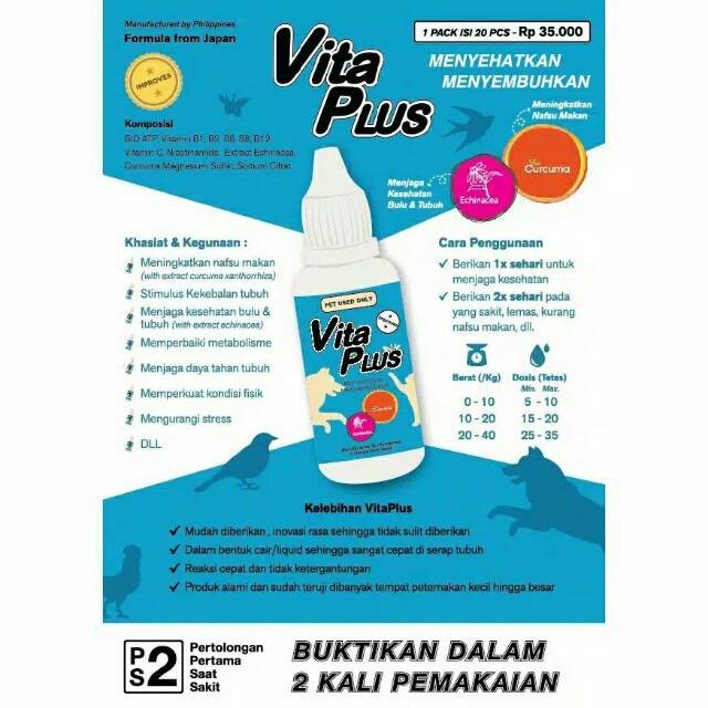 VITA PLUS - Vitaplus Vitamin Nafsu Makan Kekebalan Tubuh Kucing Anjing