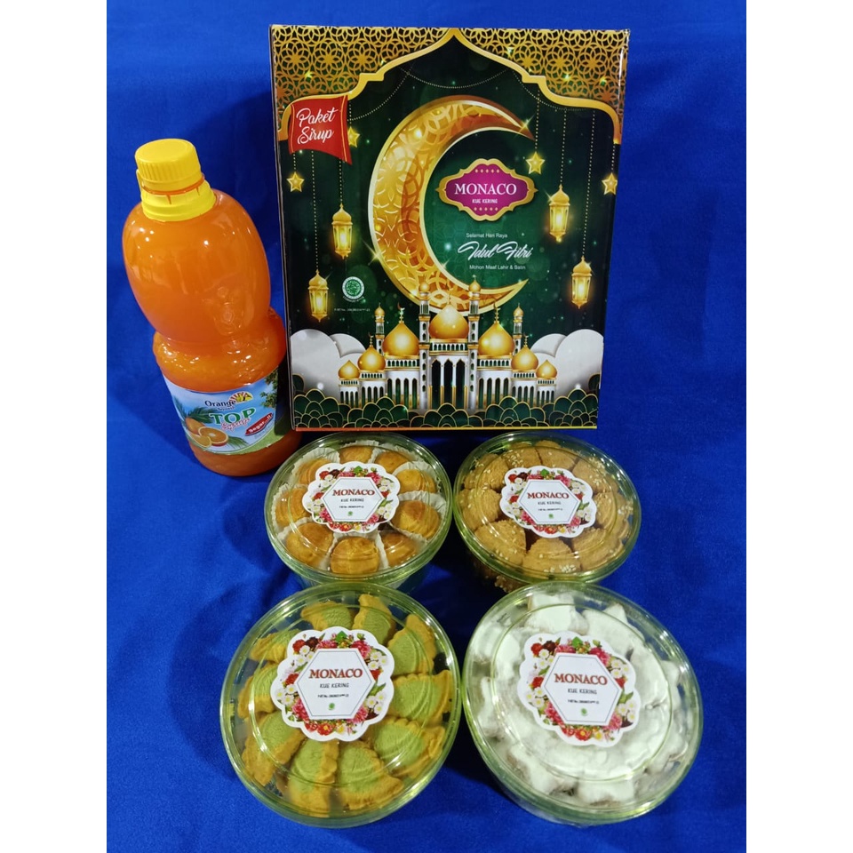 

PARCEL LEBARAN MONACO SIRUP 1 HAMPERS KUE KERING IDUL FITRI - MURAH