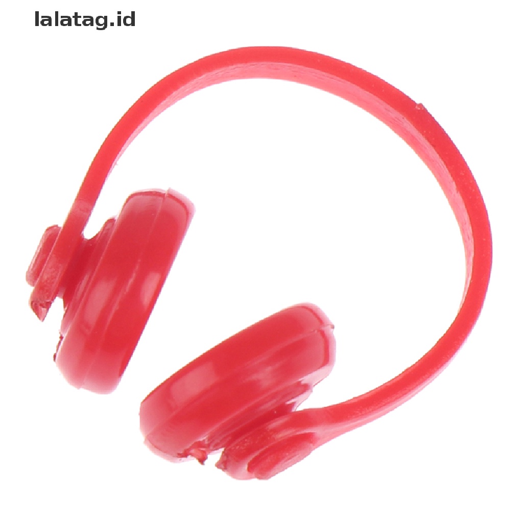 (lalatag) 2pcs Miniatur Headphone Wireless Bahan Plastik Untuk Dekorasi Rumah Boneka 1: 12 (ID)