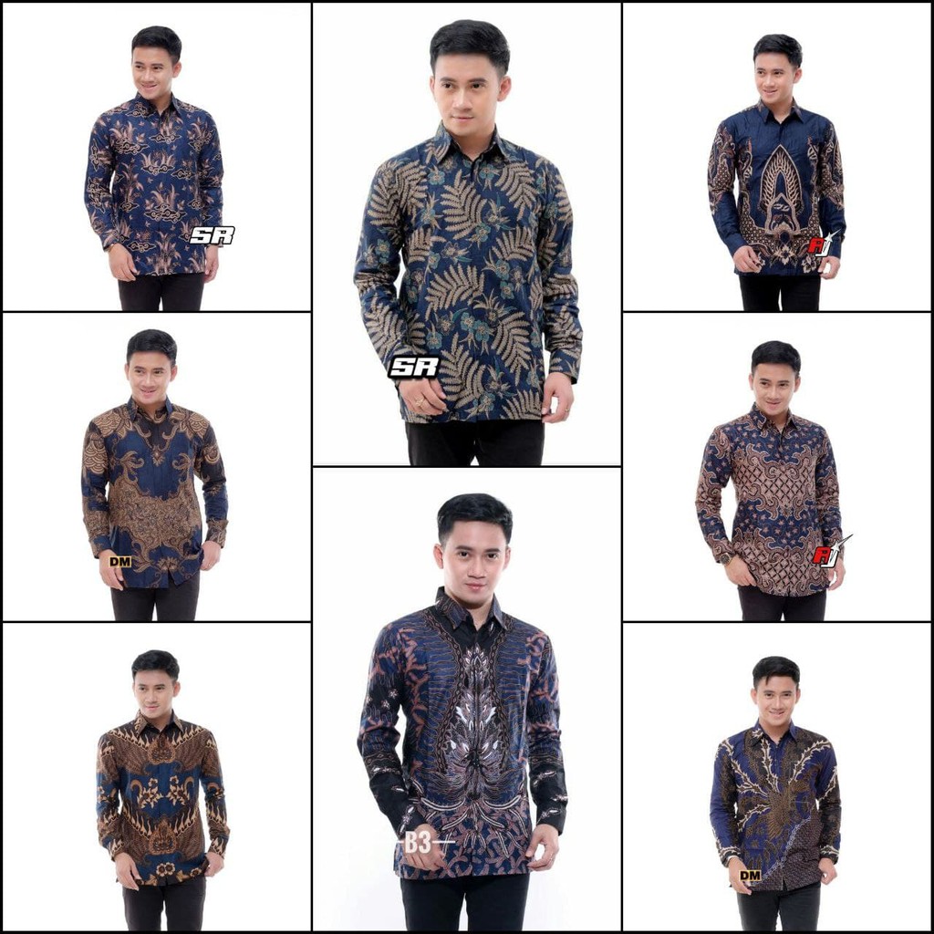 KEMEJA BATIK PRIA LENGAN PANJANG SIZE M L XL XXL BSWART Batik HRB026 kenango panjang padi