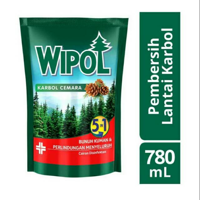 Wipol Karbol Cemara / Karbol Lemon 780ml & 800ml