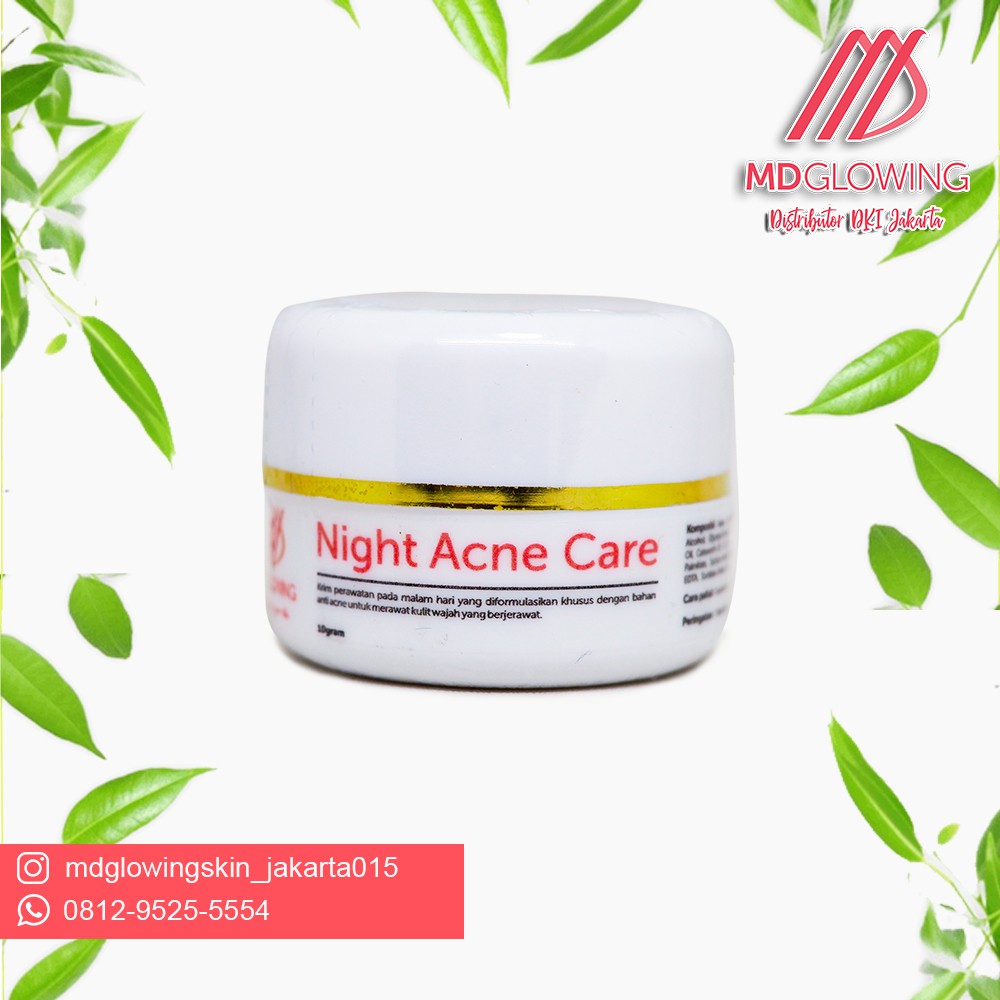 Night Cream Acne Care by MD glowing The new MD Glowing Distributor Resmi MD GLOWING