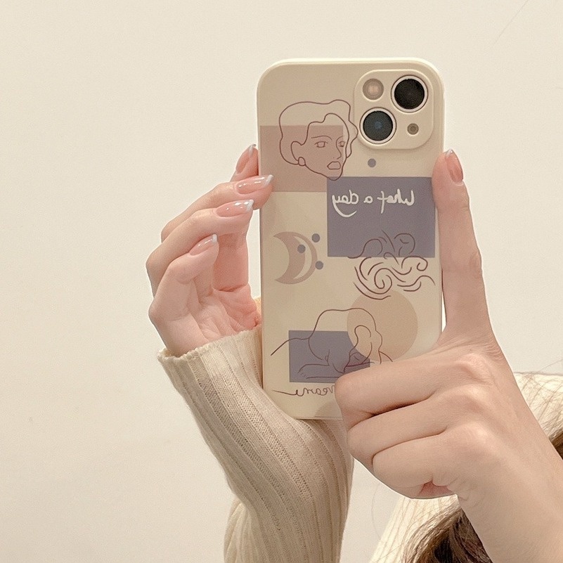 Soft Case Pelindung Lensa Pola Bulan Anti Jatuh Untuk IPhone 14 11 12 13 Pro Max Xr X Xs Max Se 2020 7P 8P 7 8 6 6S Plus 13 12 Mini