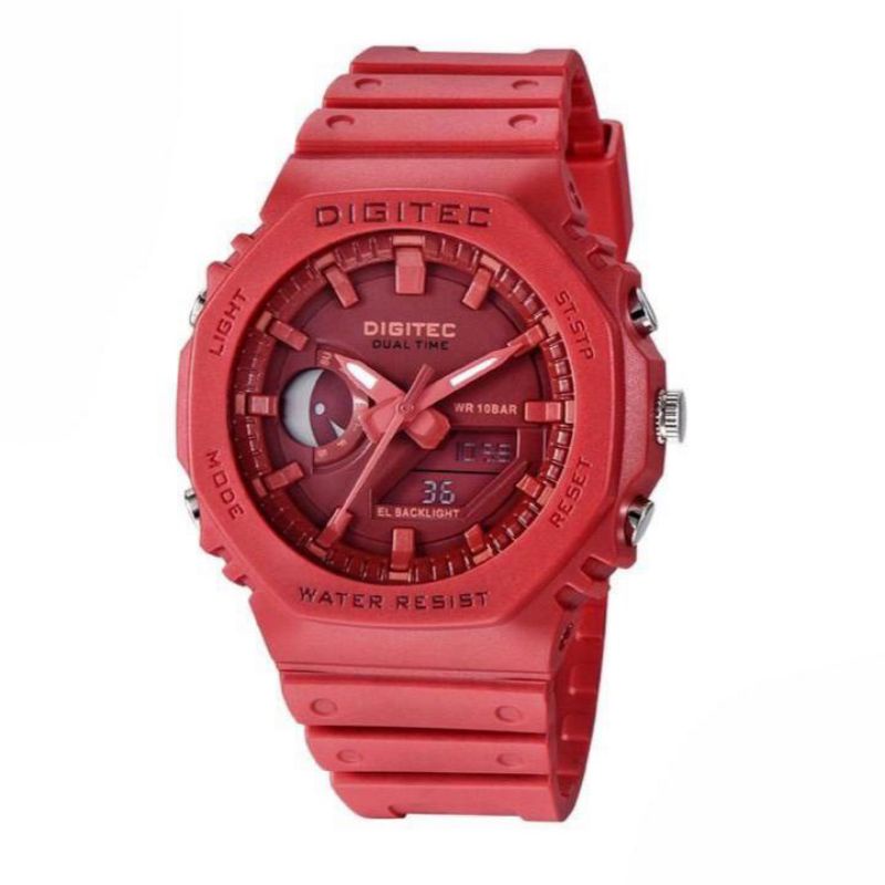 Jam Tangan Pria Digitec DA 2119 / Digitec 2119 / DA 2119 Double Time Digital Analog Water Proff Rubber