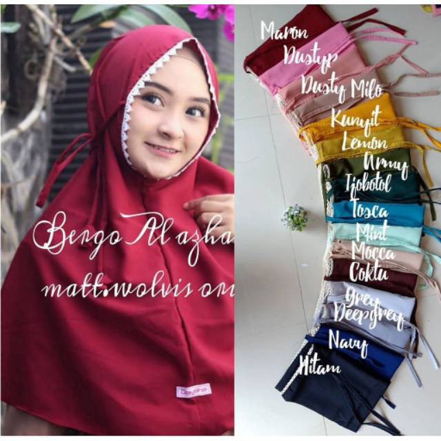 BERGO RENDA MARYAM WOLFIS/KHIMAR RENDA/HIJABINSTAN