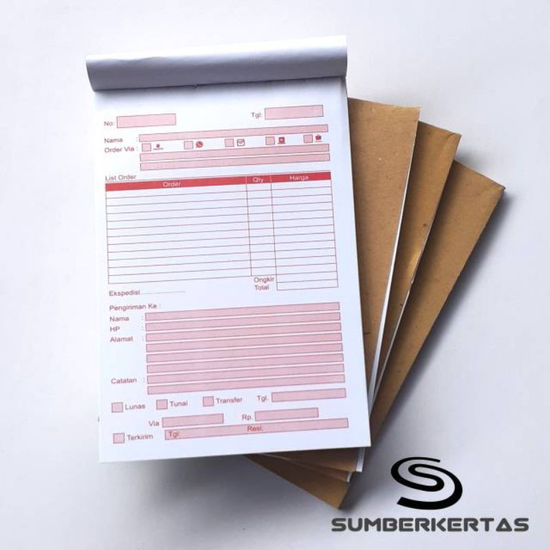 

BUKU LIST ORDER OLSHOP/BUKU LIST ORDER ONLINE SHOP/BUKU NOTA