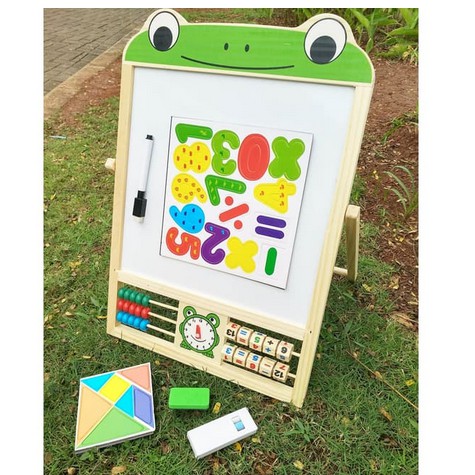 

Papan Tulis Karakter 2 in 1 Bolak Balik Whiteboard dan Blackboard 6 psc