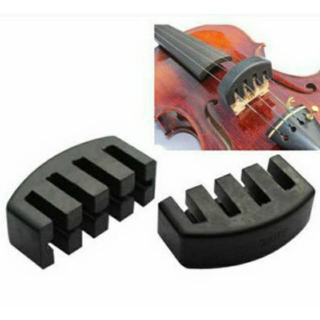 Demper Peredam Mute untuk violin / viola model sisir bahan karet