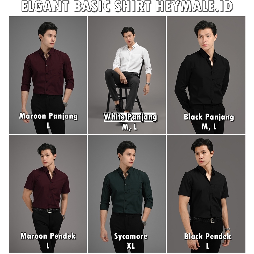 ELGANT BASIC SHIRT MALE.ID M, L, XL, XXL