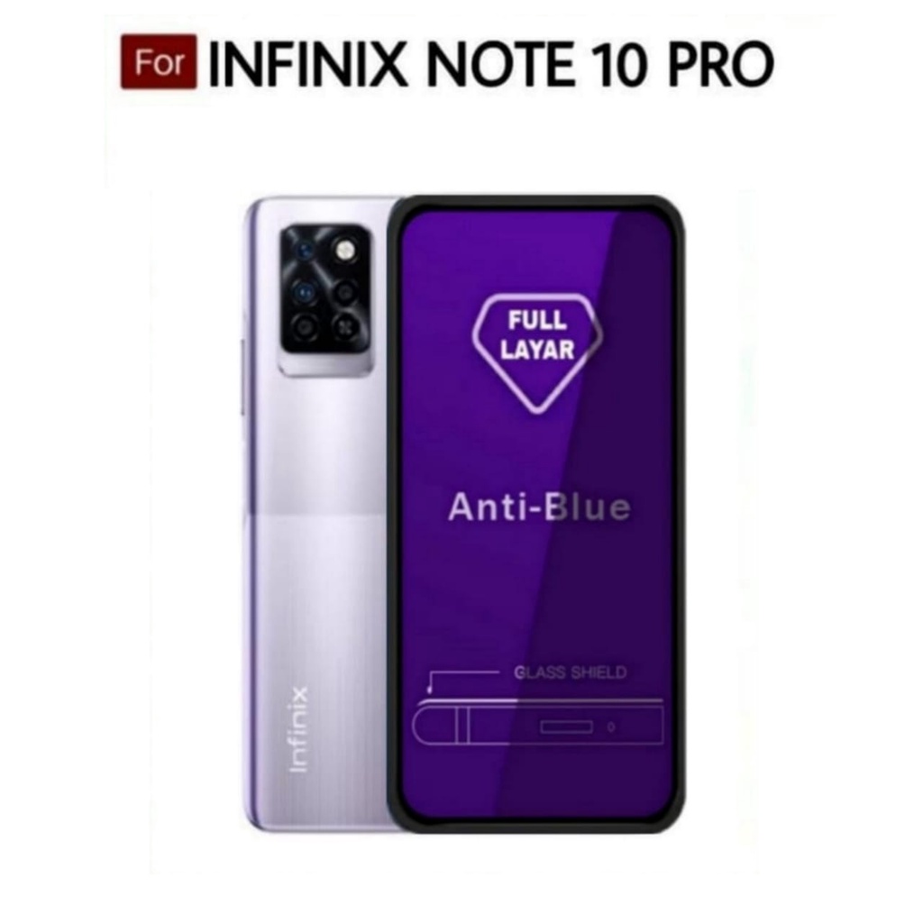 Tempered Glass Blue Light INFINIX NOTE 12 G96 12 11 11S 11NFC 11 PRO 10 10 PRO  8 HOT 12 12 Play 10S  10 11 11s 11s NFC SMART 6 Zero 5G Tg Layar Anti Radiasi Full Cover