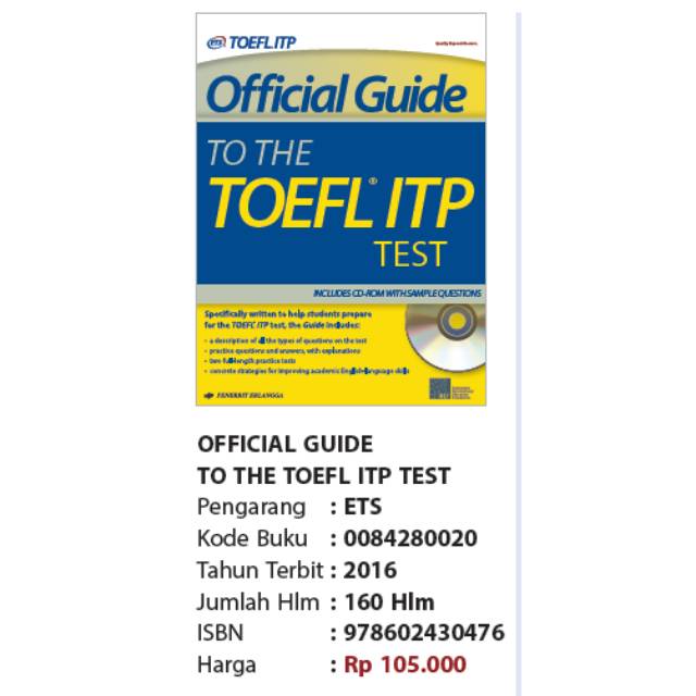 Official Guide To The Toefl Itp Test Plus Cd Penerbit Erlangga Shopee My Xxx Hot Girl 7285