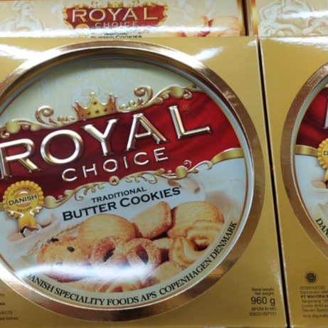 

Biskuit ROYAL Choice 960gr Traditional Butter Cookies Roti Kaleng Danish