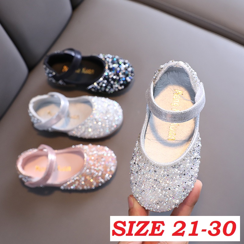 CG SH22-Sepatu Pesta Anak Perempuan Import Crystals