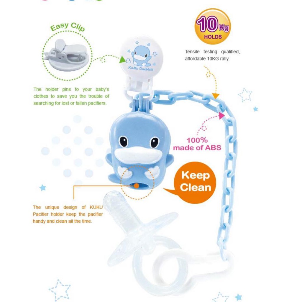 Ku.Ku Duckbill Pacifier Chain + Box - KU5331