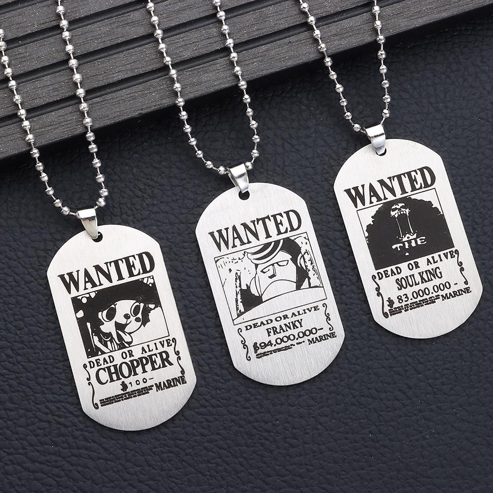 Suyo One Piece Kalung Pria Wanita Punk Liontin Vintage Luffy Zoro