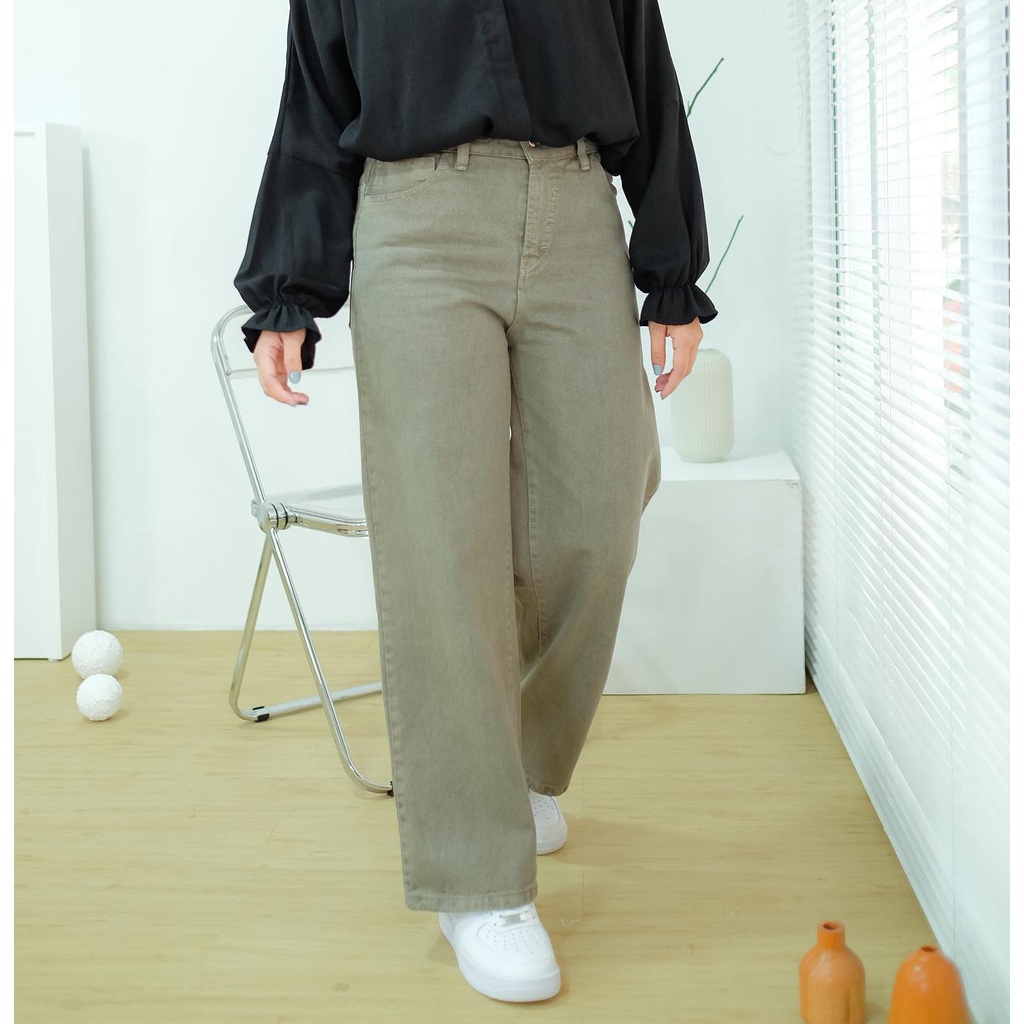 CELANA WANITA - CLIDE PANTS - CELANA JEANS - KOREAN STYLE
