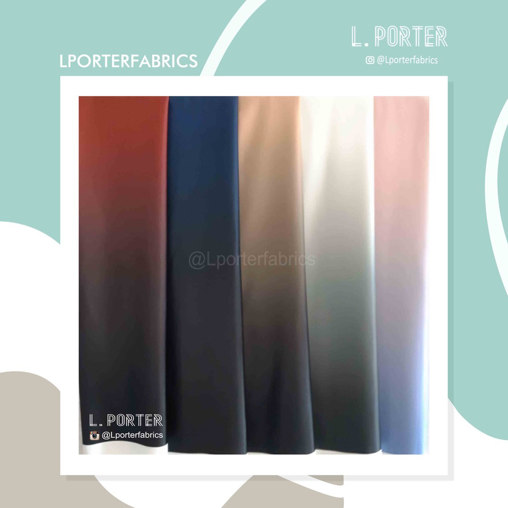 Kain Ombre 2 warna on bridal sateen/kain ombre/kainabstrak/kainkekinian
