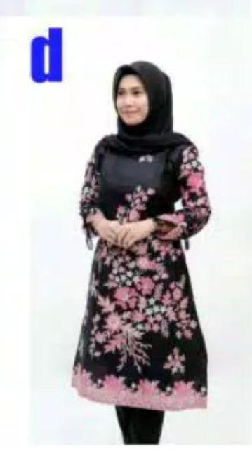 Terlaris Serut Genes Jelita Tunic Navbor Yelbor Whitbor Creambor Tunik Batik Modern Hrb030 Dolbi